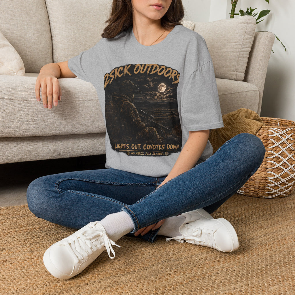 2Sick Outdoors® – Lights Out. Coyotes Down.™ Tee