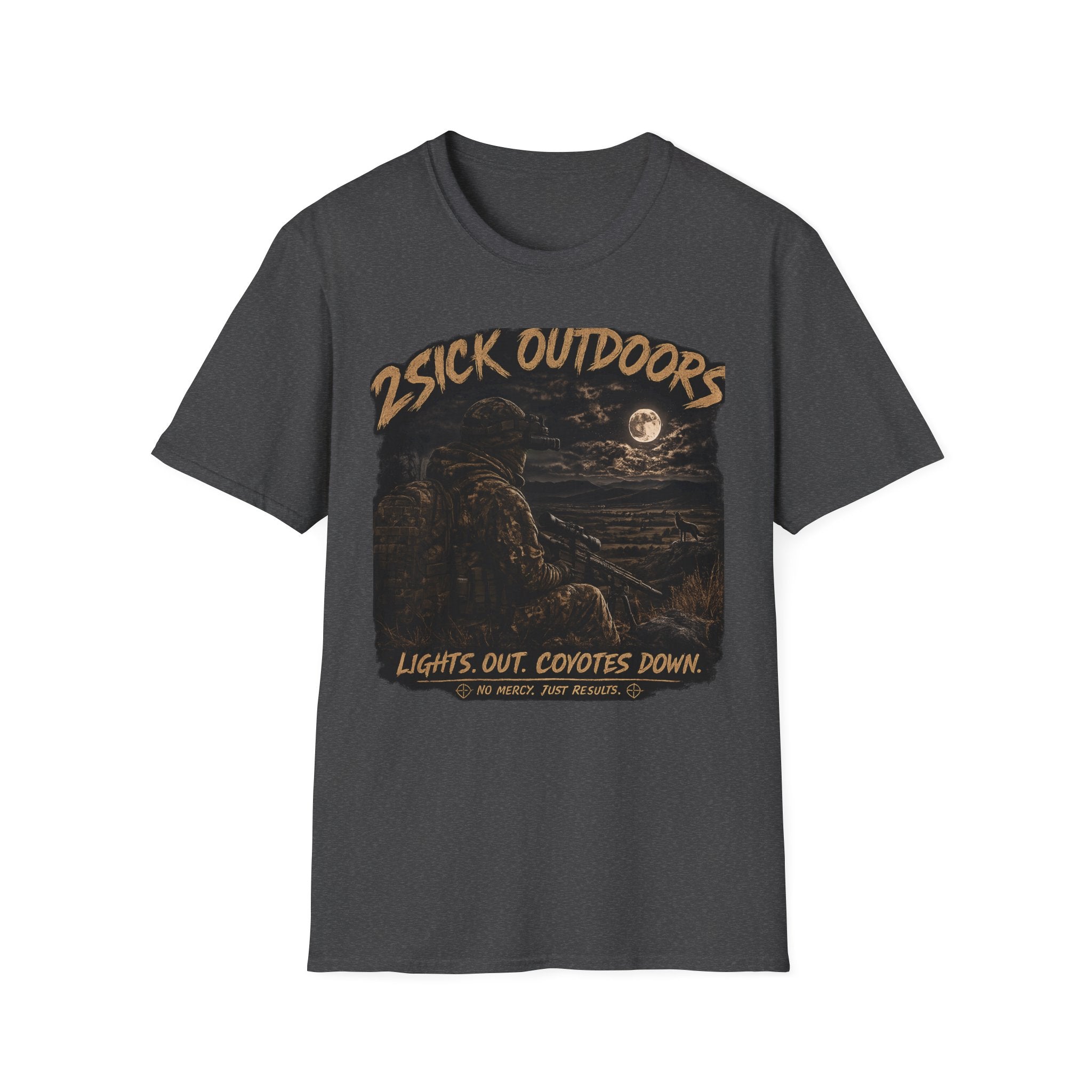 2Sick Outdoors® – Lights Out. Coyotes Down.™ Tee