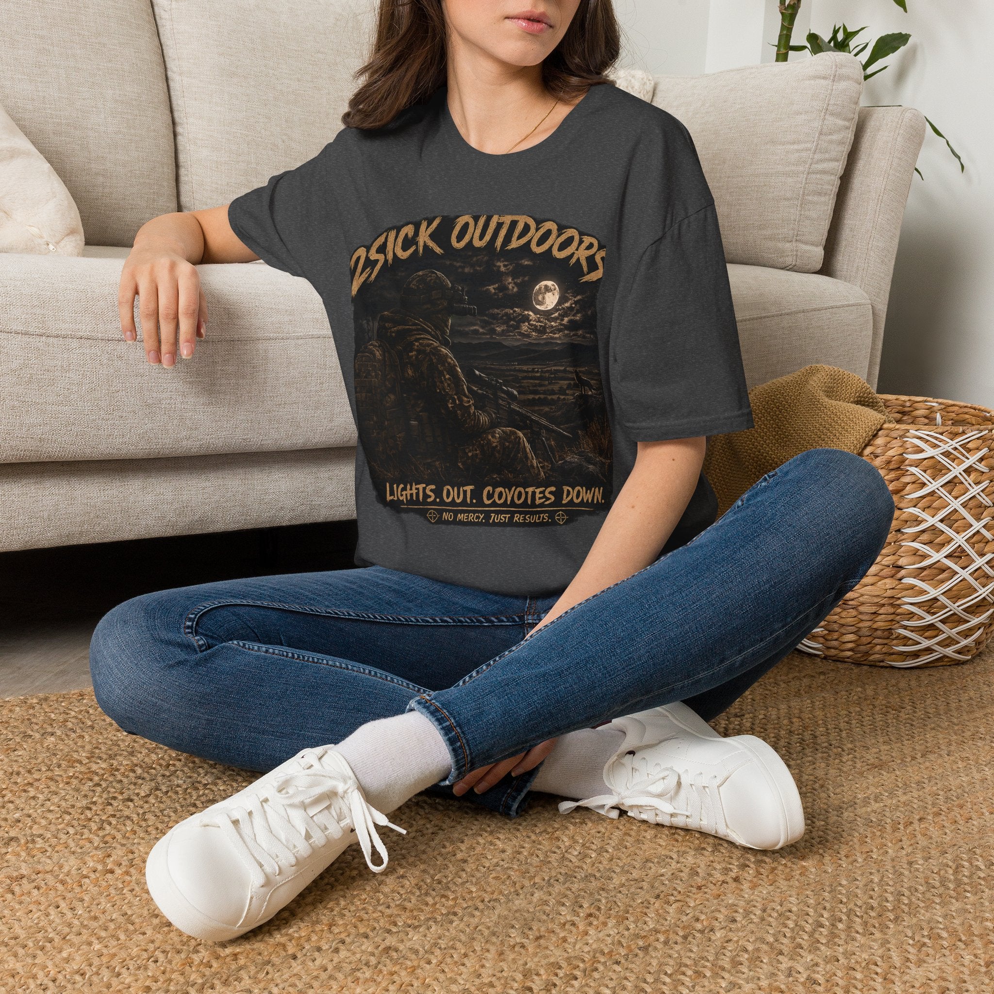 2Sick Outdoors® – Lights Out. Coyotes Down.™ Tee
