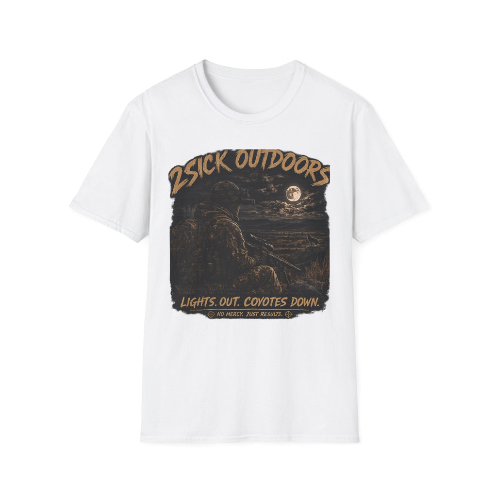 2Sick Outdoors® – Lights Out. Coyotes Down.™ Tee