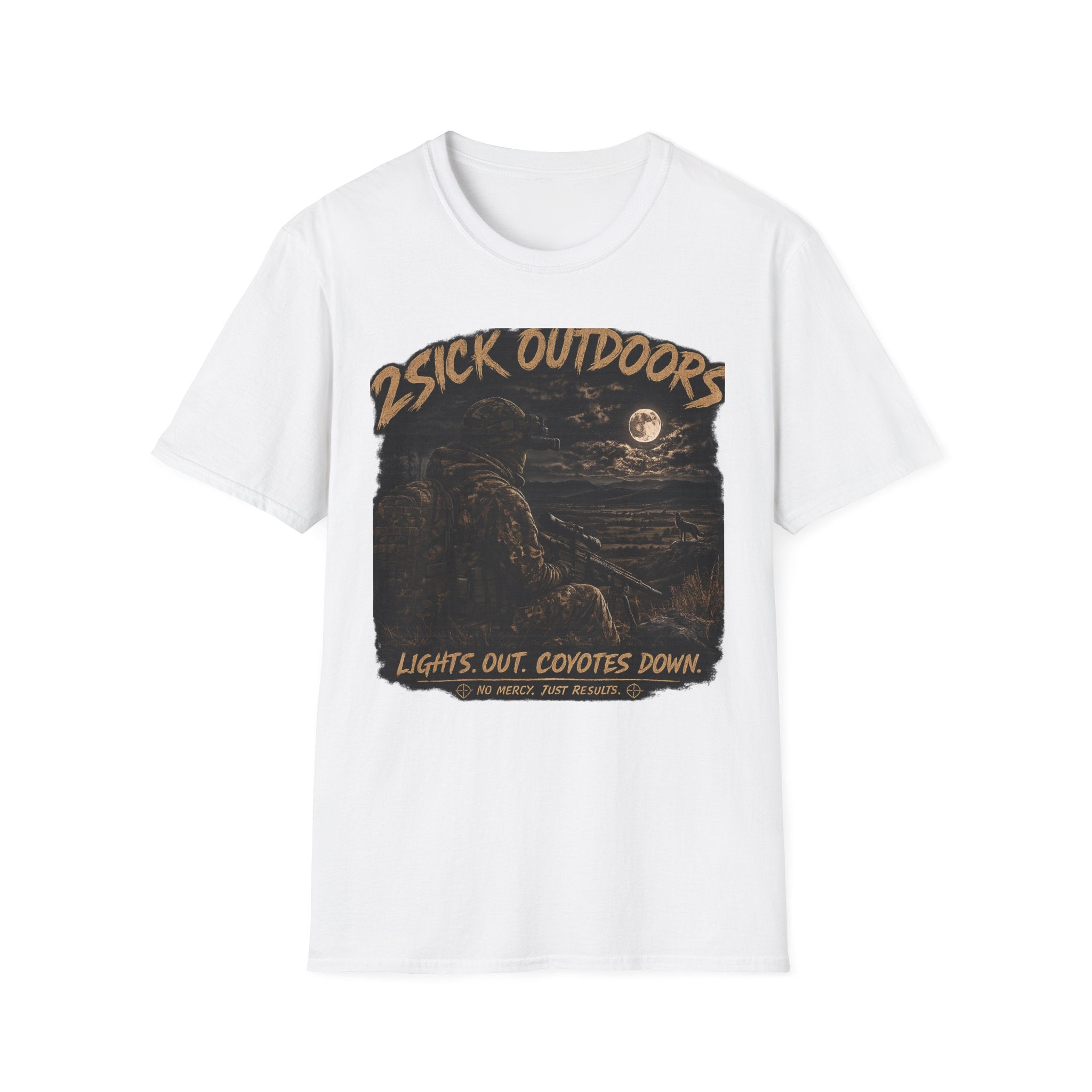 2Sick Outdoors® – Lights Out. Coyotes Down.™ Tee