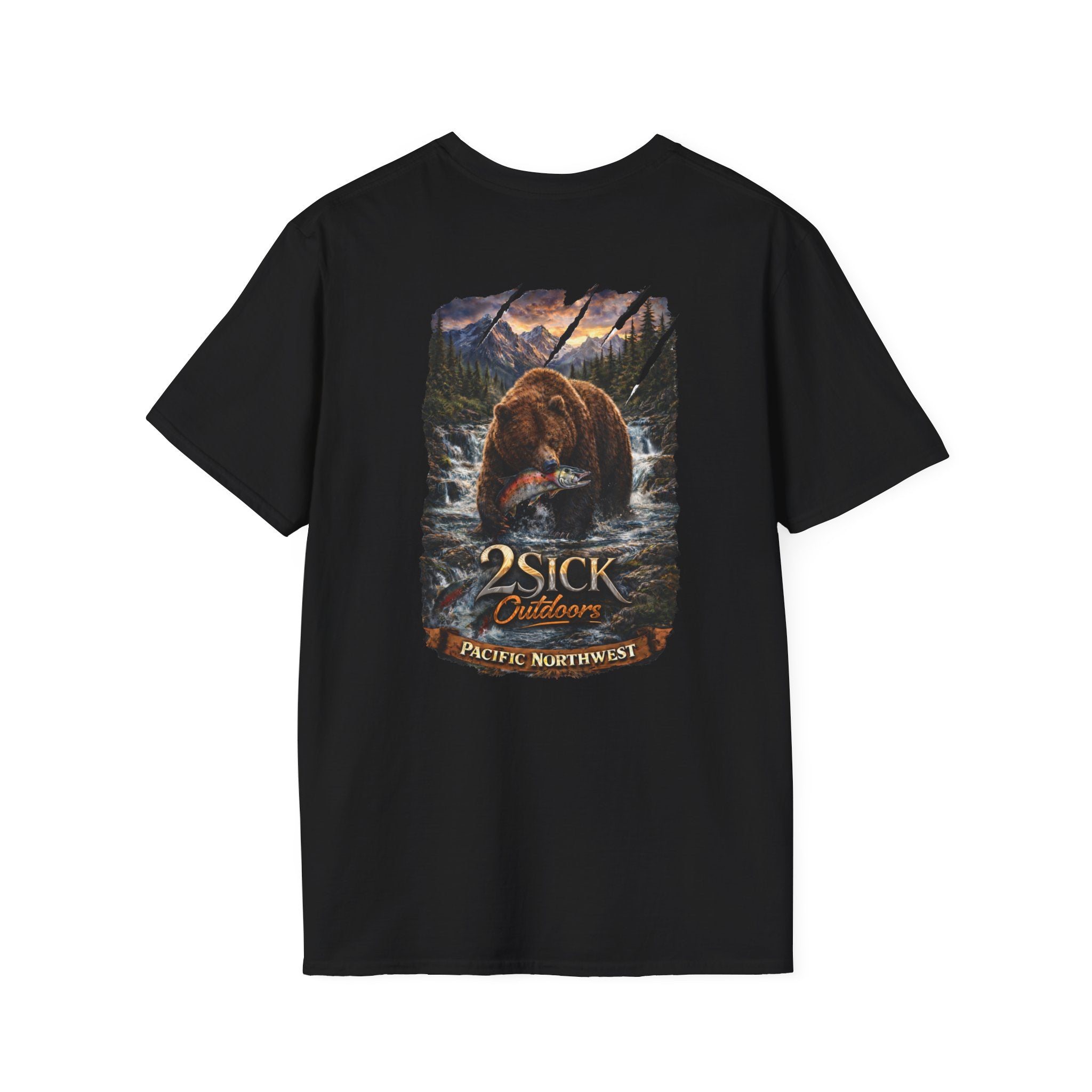 2Sick Outdoors “Grizzly River Run” Premium Graphic Tee